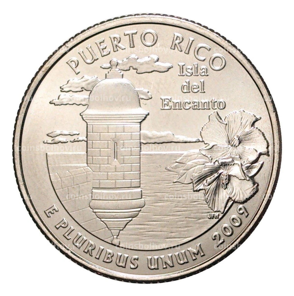 25 центов (1/4 доллара) 2009 года Р США Штаты и территории  Пуэрто-Рико