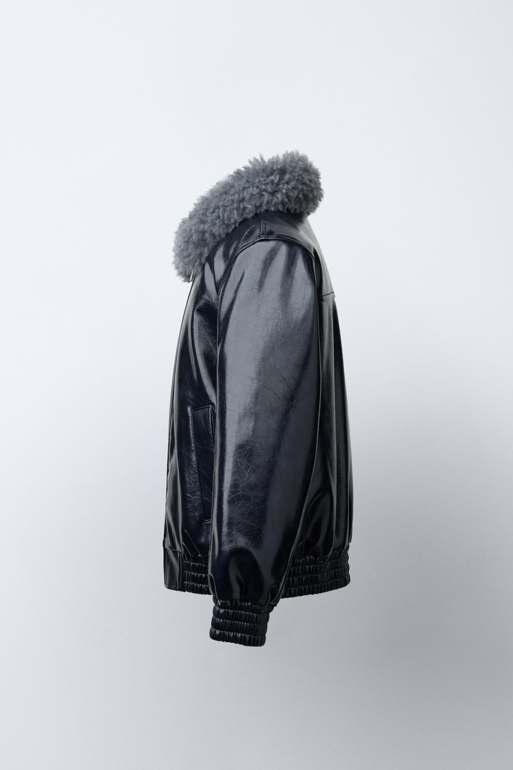 BOMBER JACKET WITH FAUX FUR COLLAR - Zara фото 3