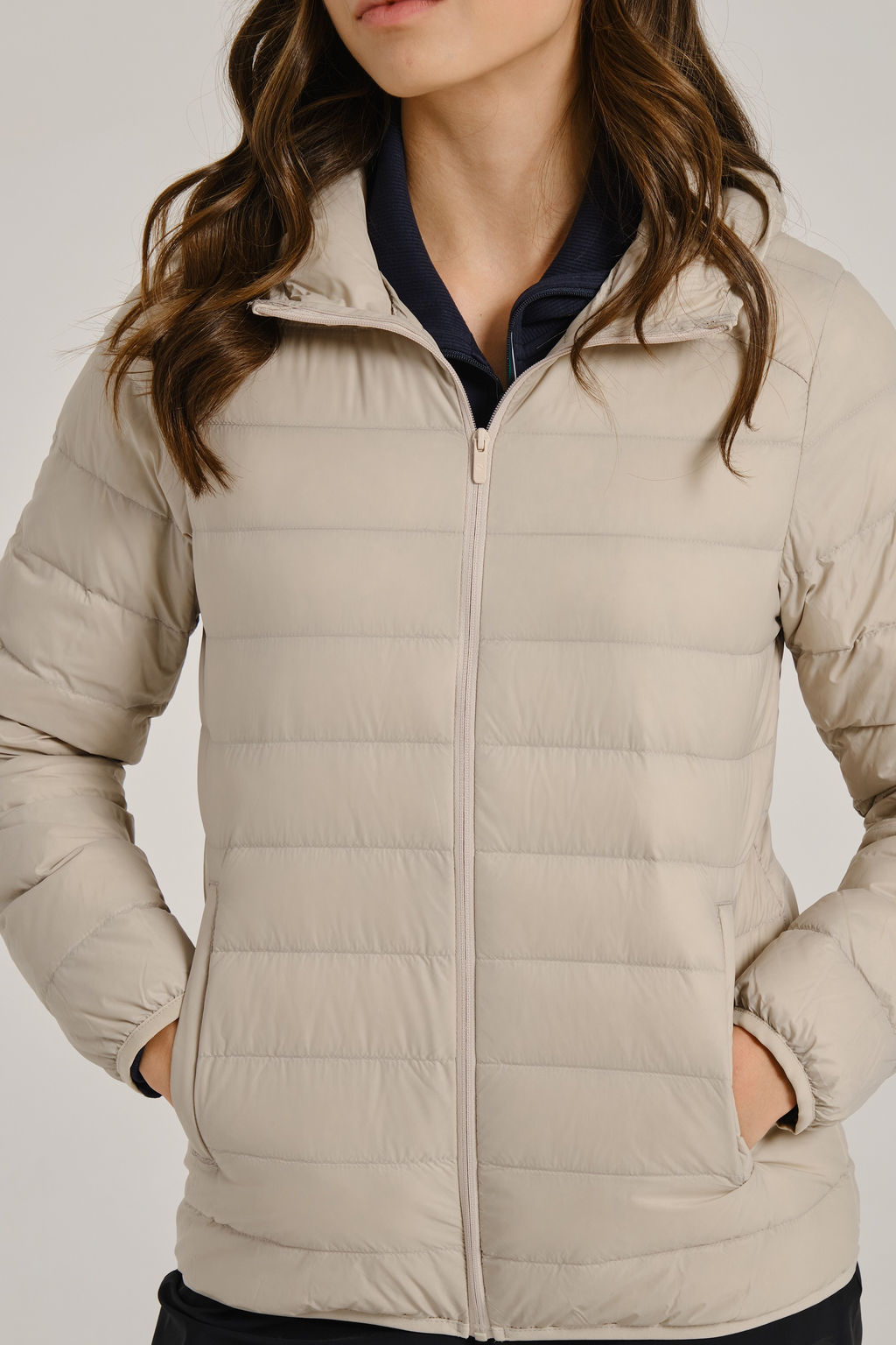 Пуховик легкий Серый