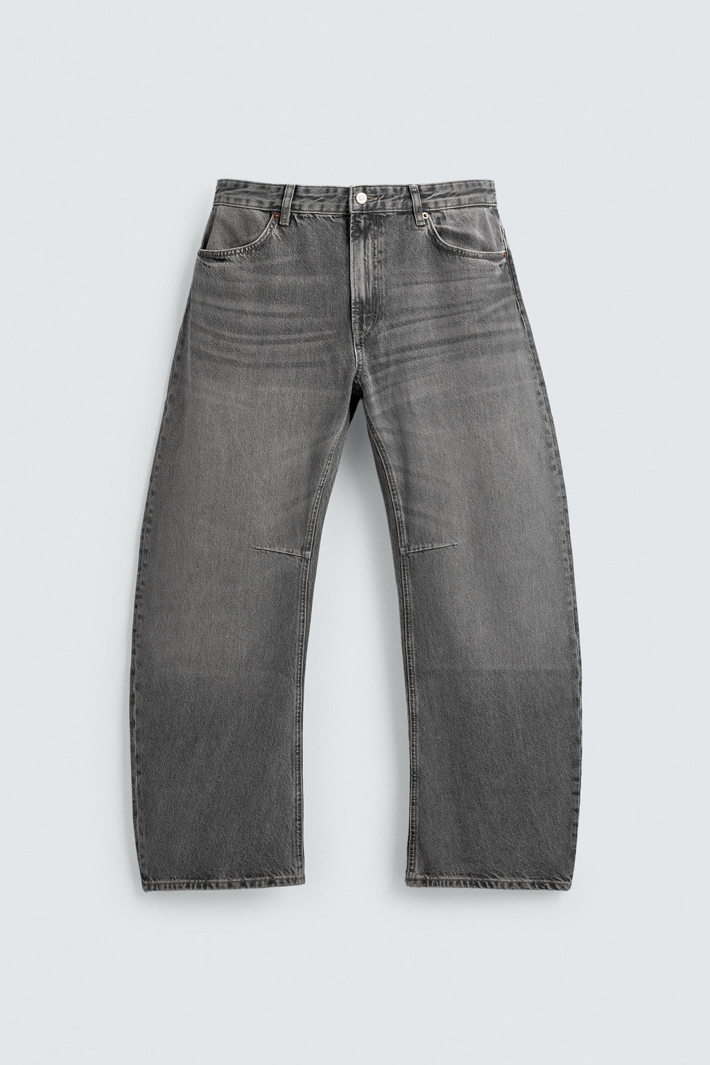 JEANS RELAXED BARREL FIT / Gris - Zara фото 8