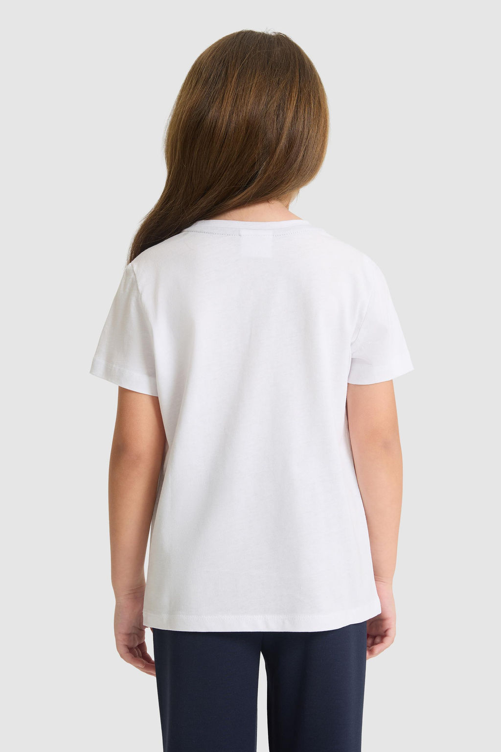 K_z _ocuk Beyaz Fit Bisiklet Yaka Basic Ti__rt - U.s. polo assn фото 5