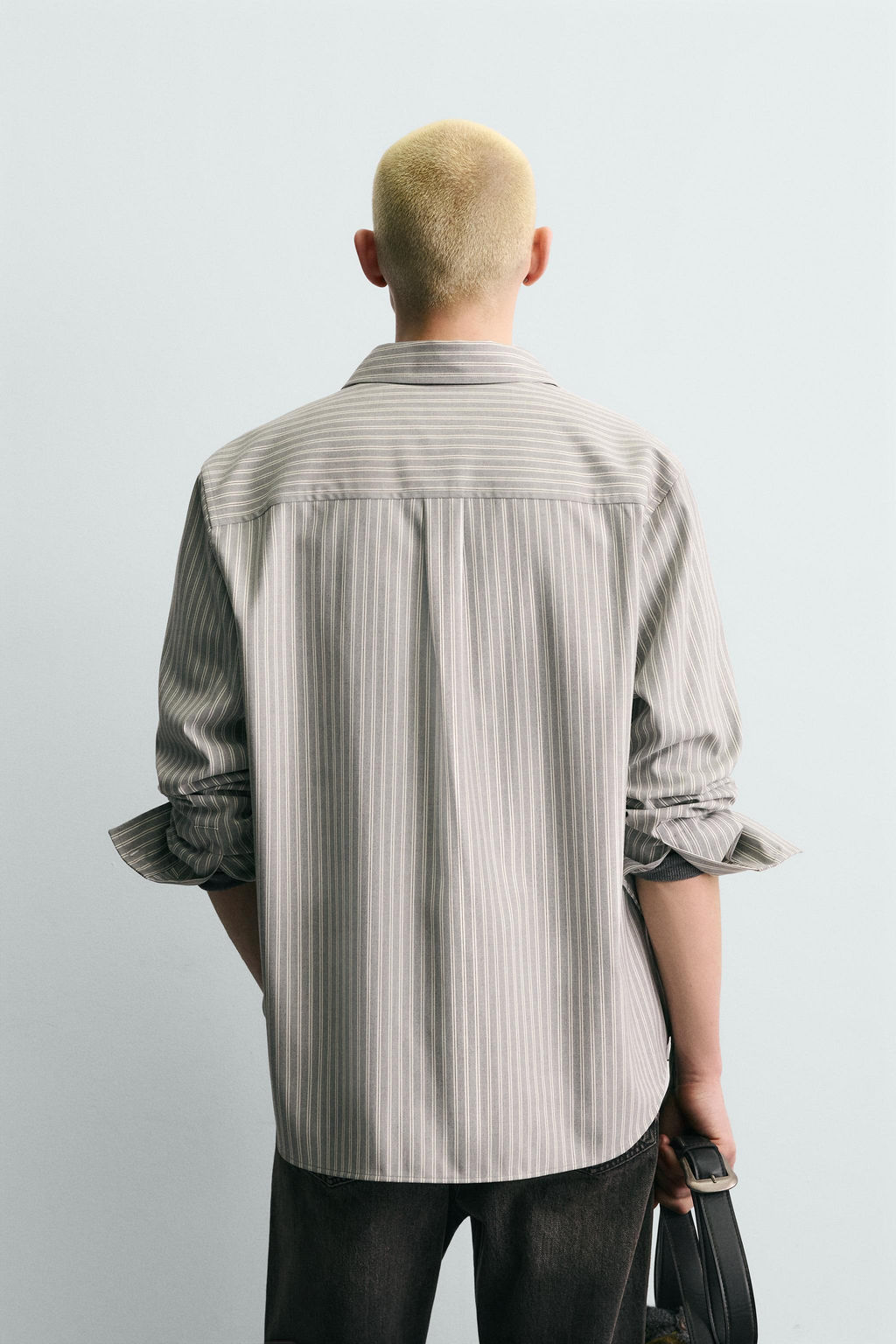 Рубашка Relaxed Fit Rayas серая