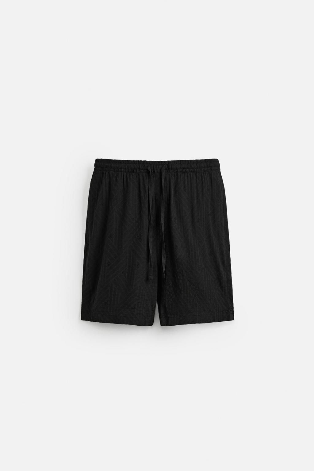 GEOMETRIC JACQUARD BERMUDA SHORTS - Zara фото 17