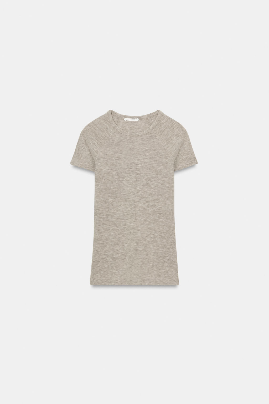 CAMISETA MANGA CORTA RANGL?N / Beige vigor? - Zara фото 4