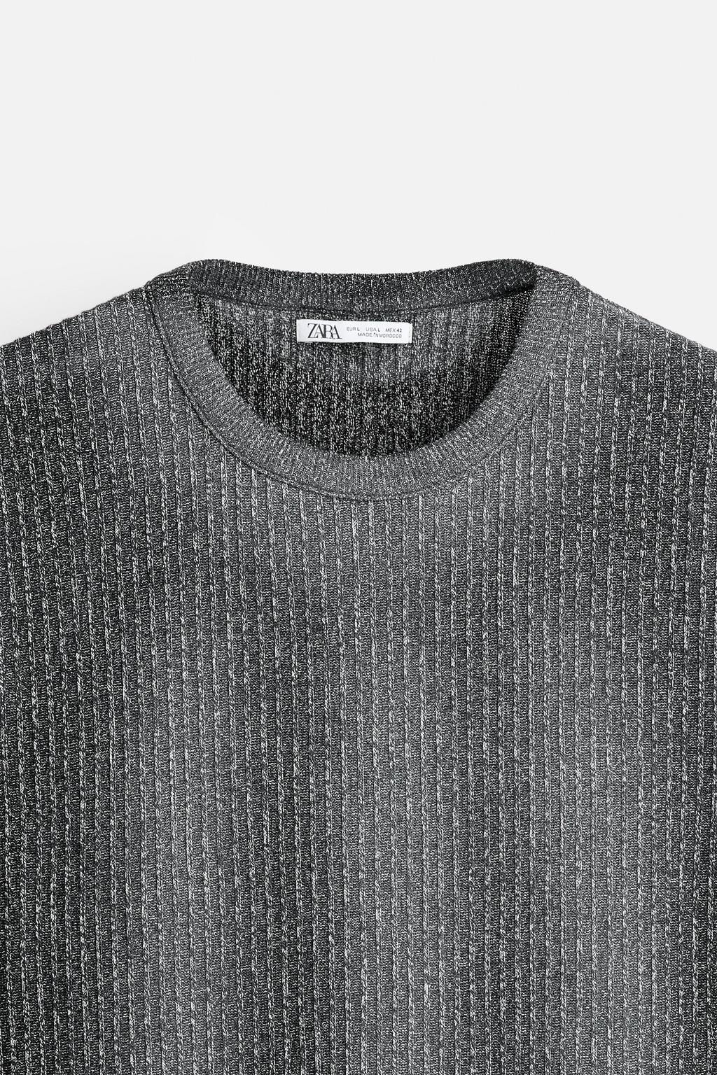 SPRAY PRINT KNIT T-SHIRT - Zara фото 9