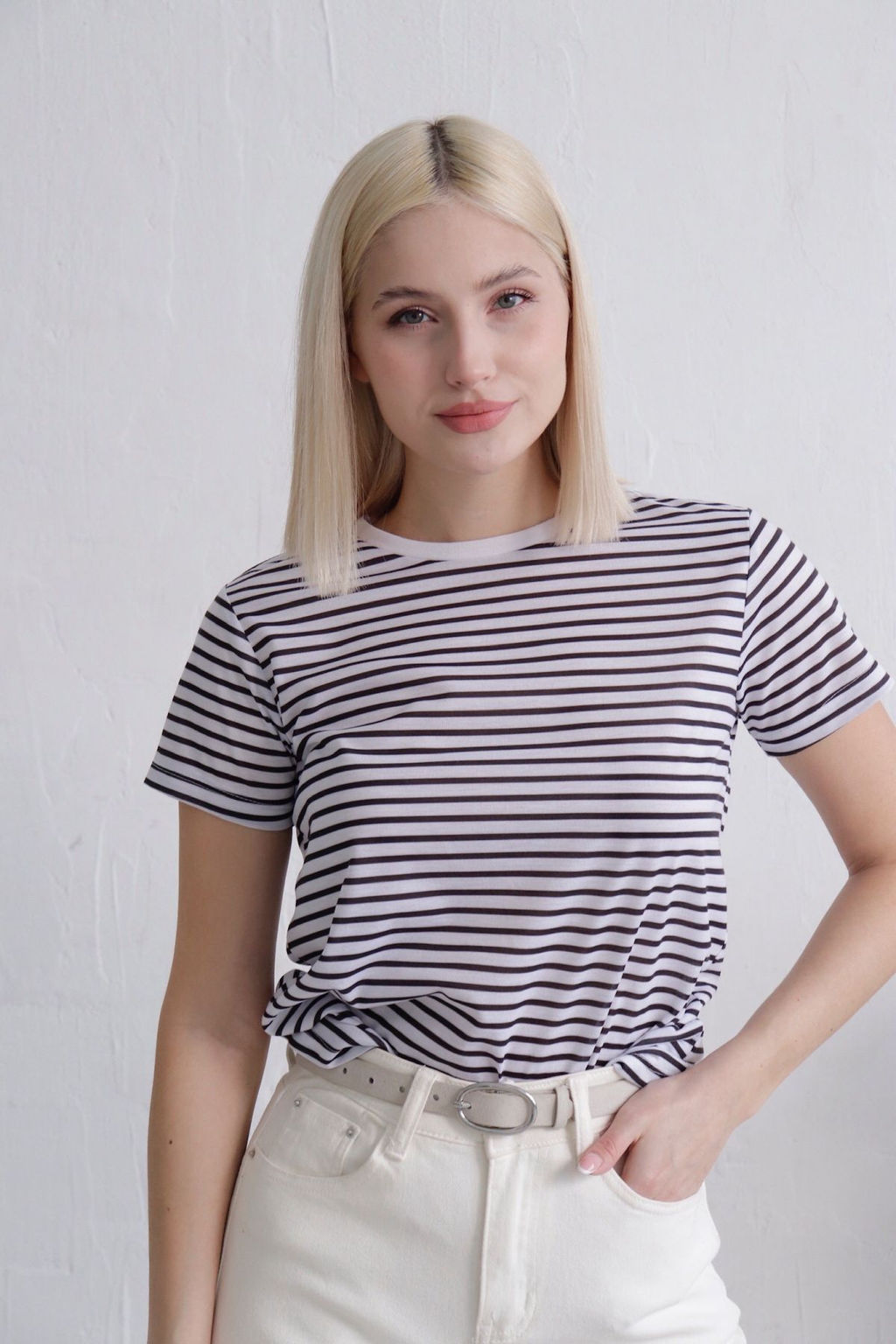 11077 Футболка базовая в полоску - Martichelli фото 4