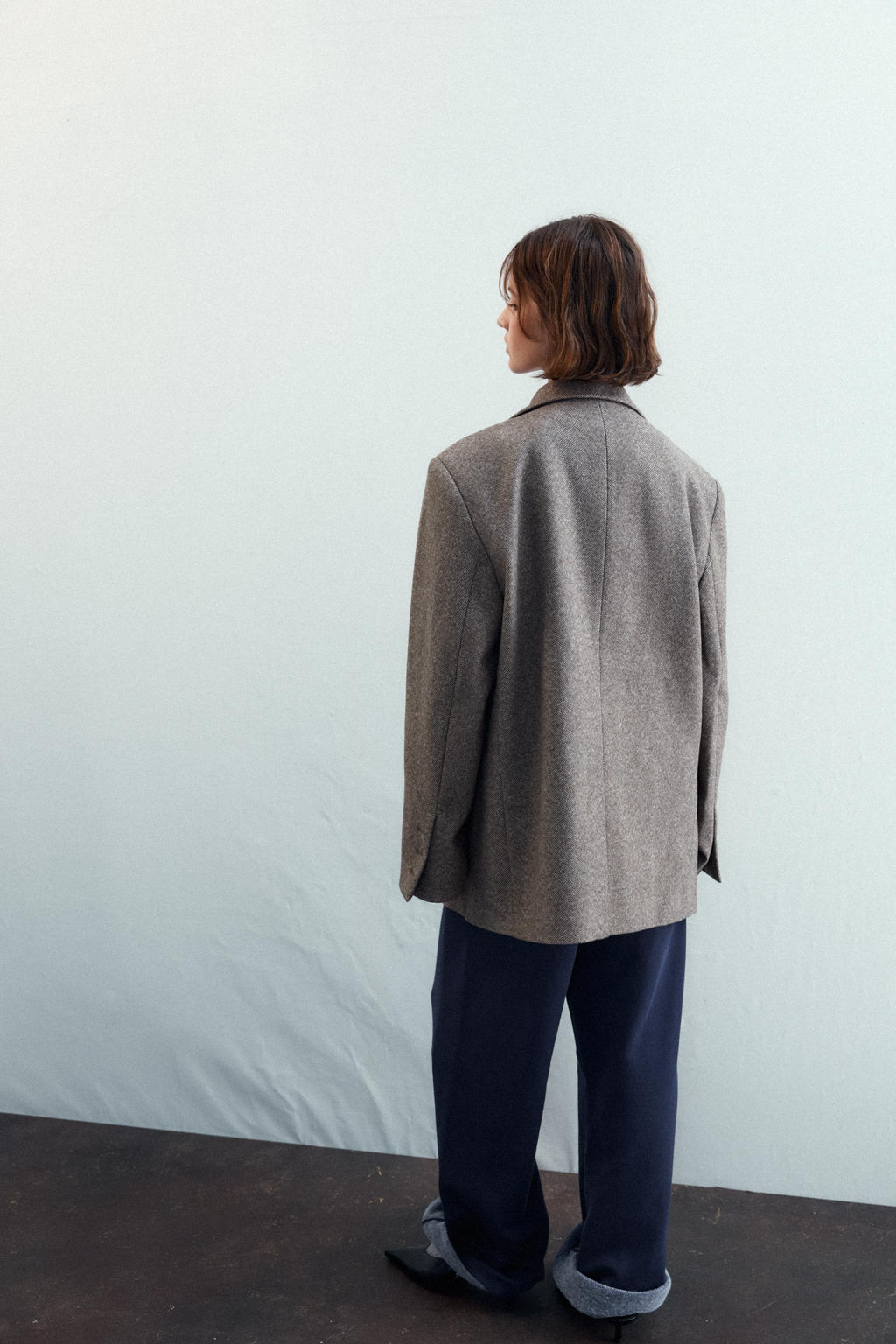 HERRINGBONE BLAZER WITH SHOULDER PADS - Zara фото 5