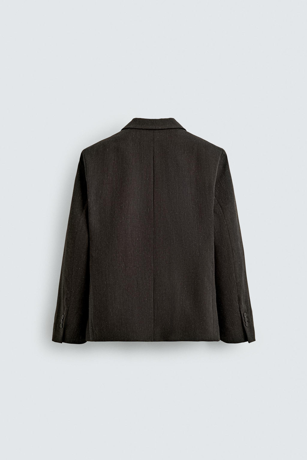 DOUBLE-BREASTED WOOL BLEND SUIT BLAZER - Zara фото 8