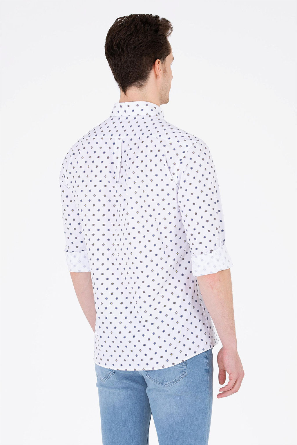 Мужская белая рубашка с длинным рукавом - U.s. polo assn фото 12