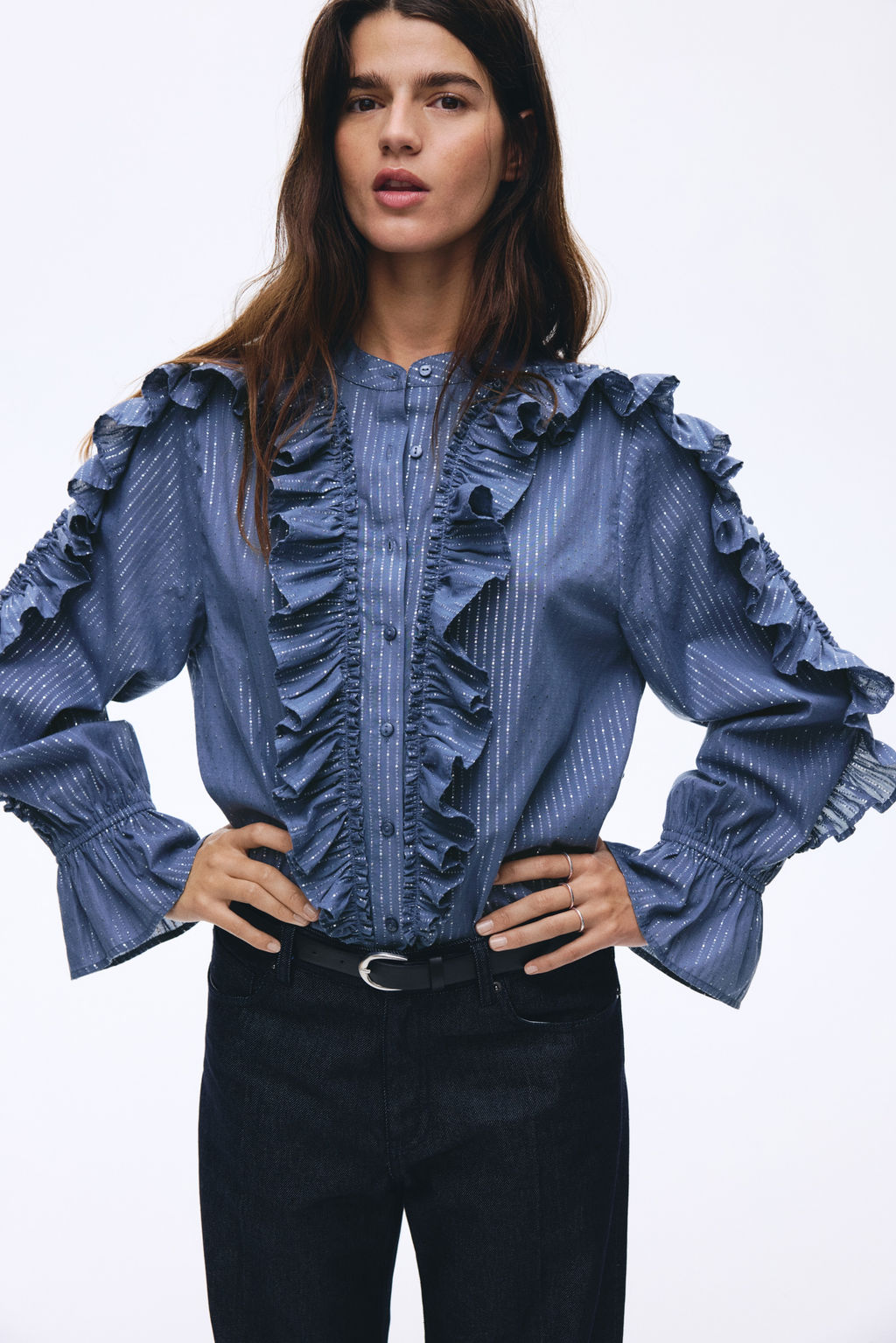 Blusa con volantes - H&m фото 6