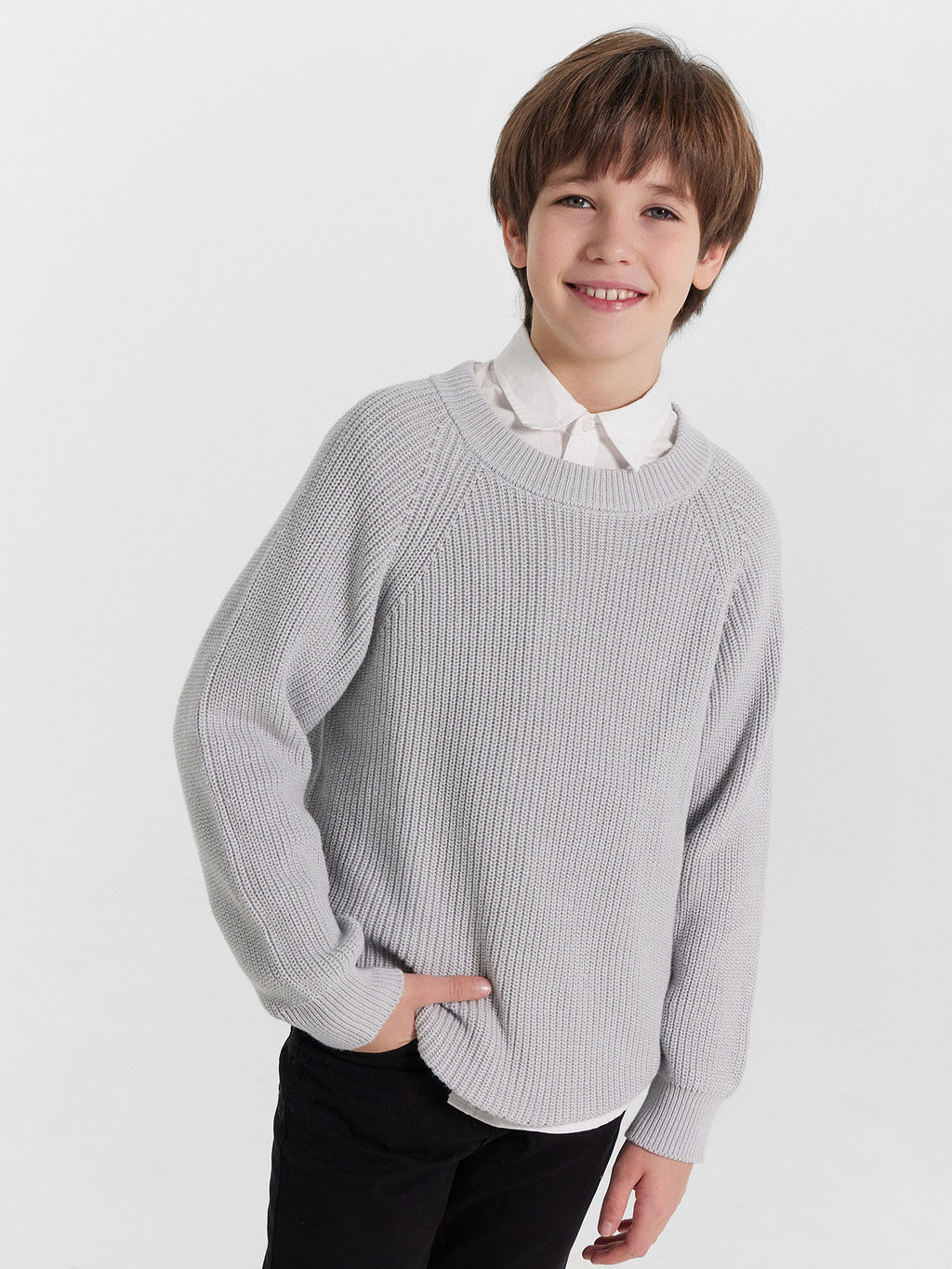 Джемпер для мальчиков серый