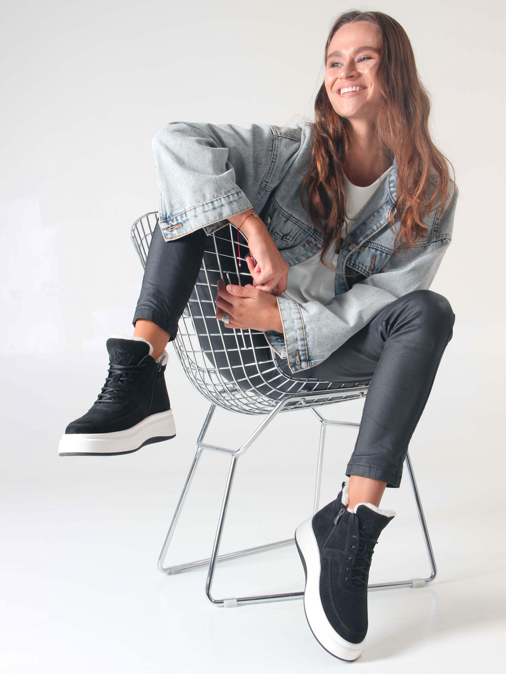 Ботинки 260.windyw. черный замш/Мех