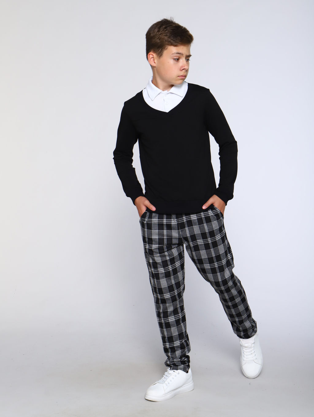 Брюки Высота черный - Ладошки фото 28