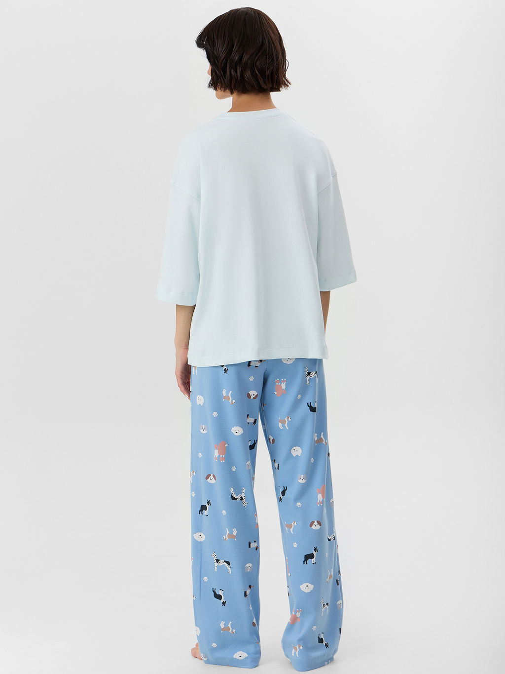 Комплект Mark Formelle женский футболка и брюки голубой хлопок фото 2