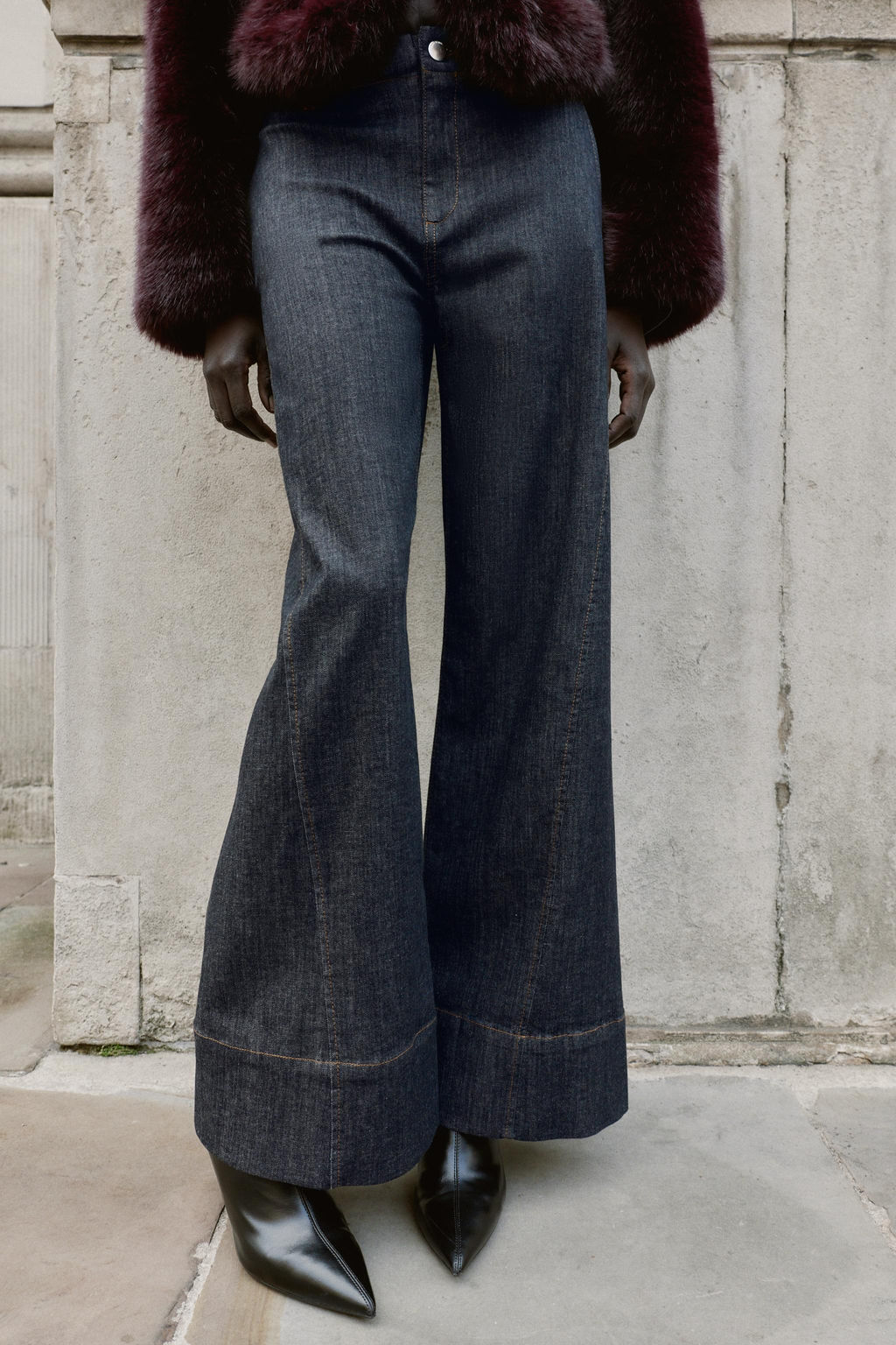 WIDE LEG TROUSERS WITH SEAMS - Zara фото 6