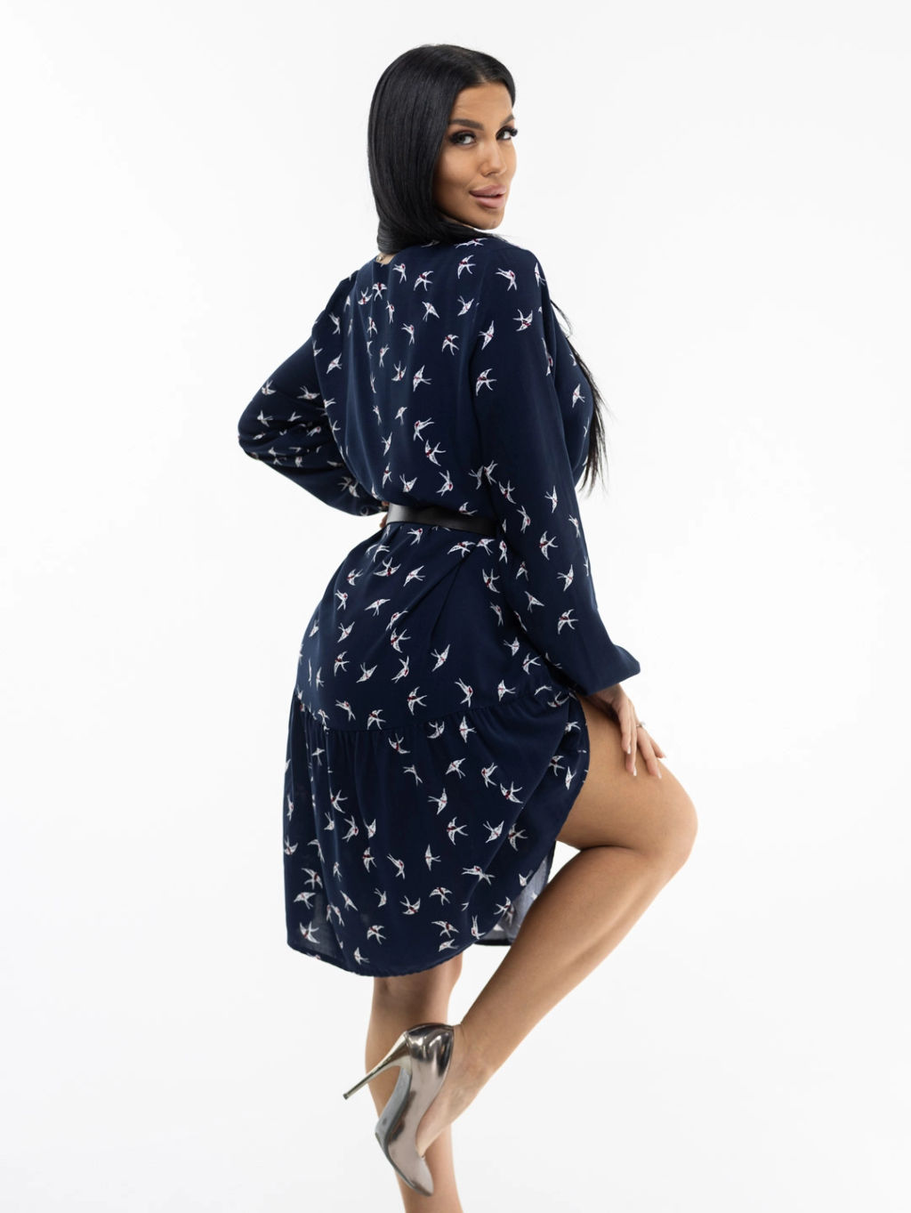 Платье женское, цвет темно-синий