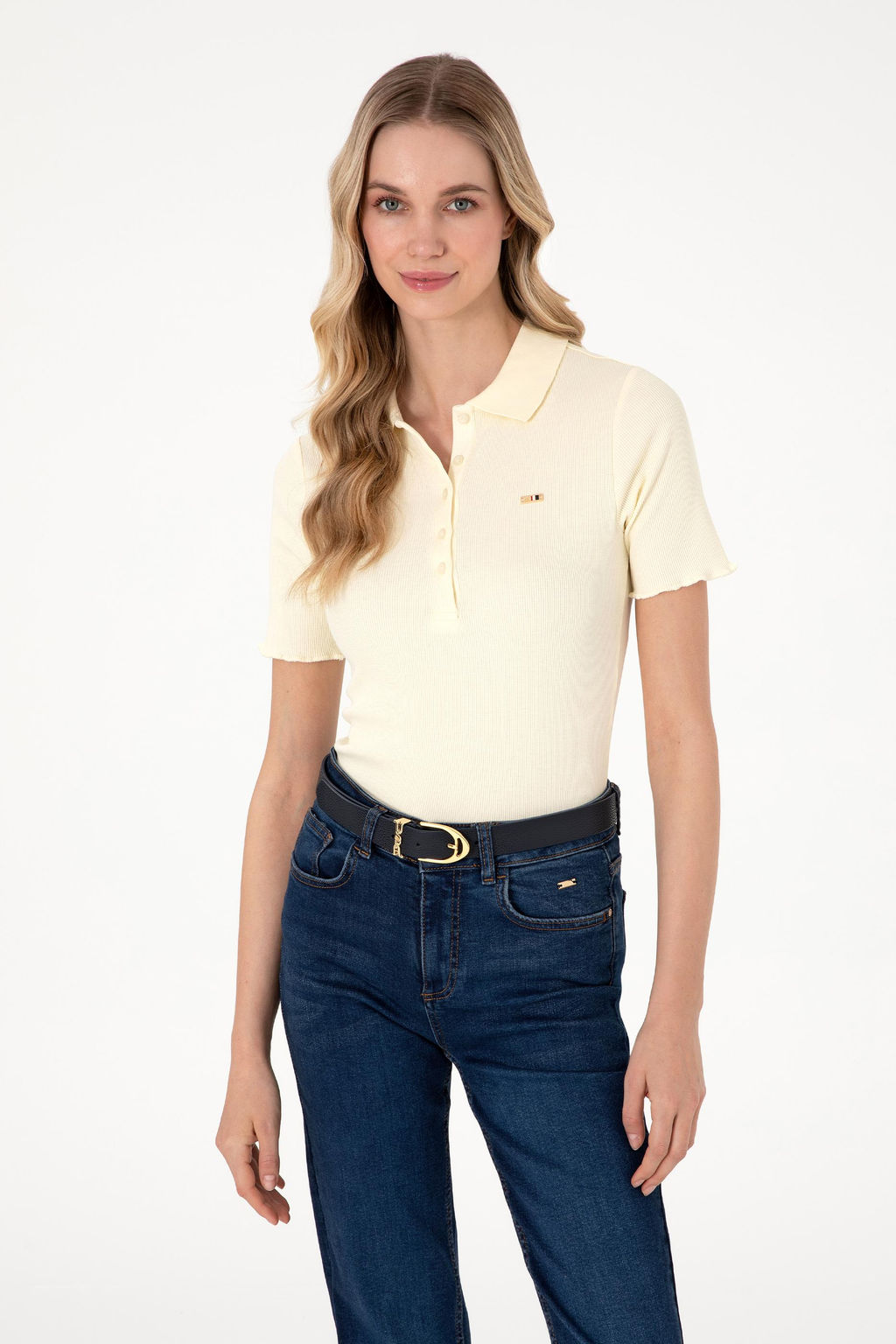 Футболка U.S. Polo Assn кремовая из хлопка