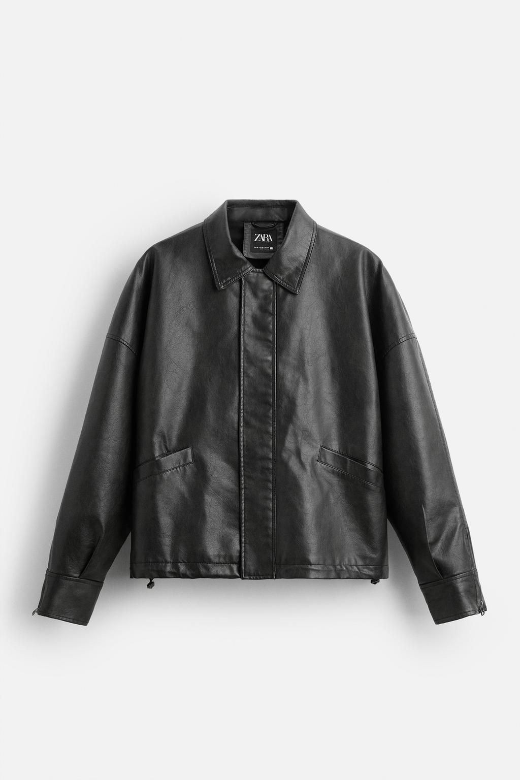 LEATHER EFFECT JACKET - Zara фото 7