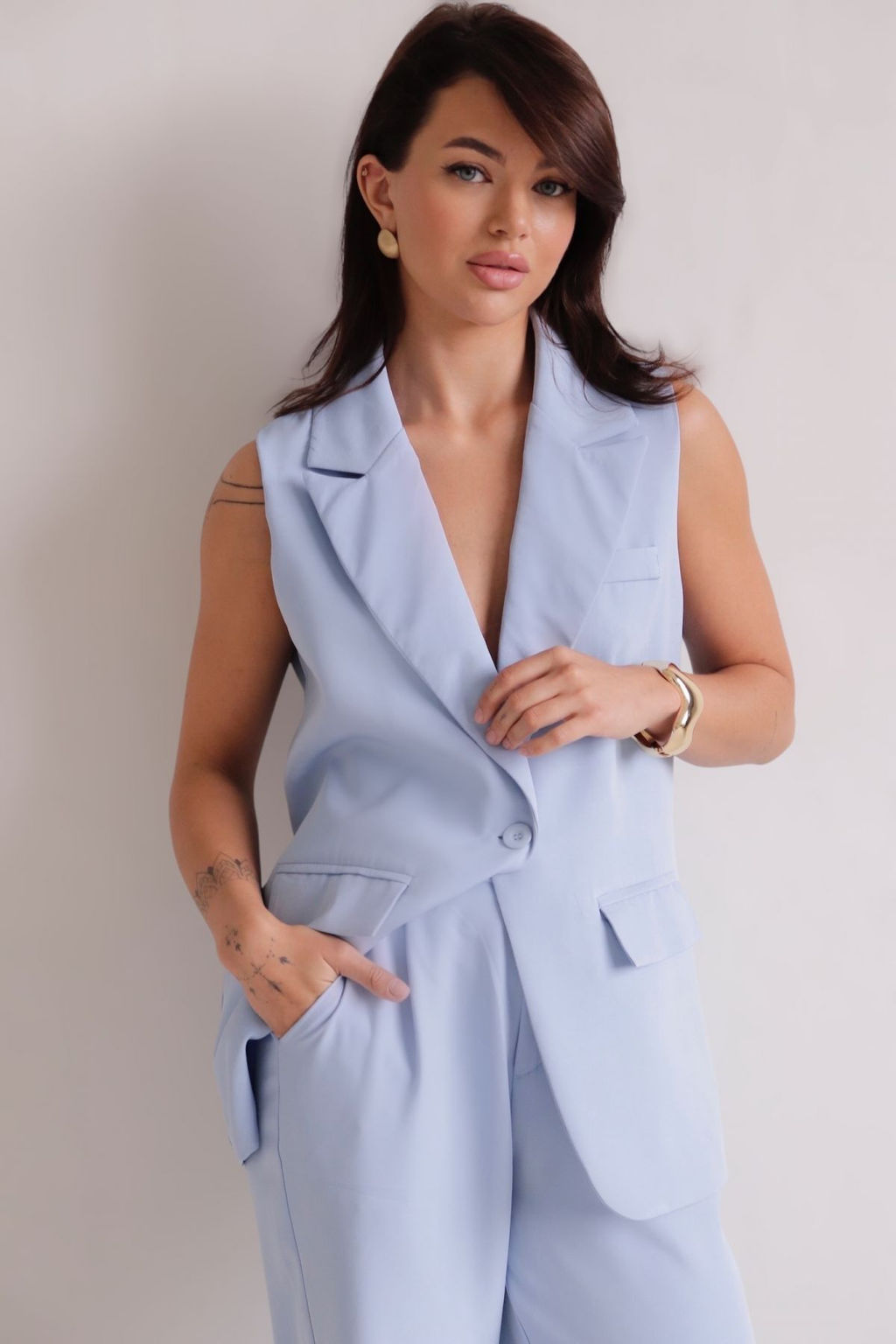 Martichelli Костюм брючный голубой