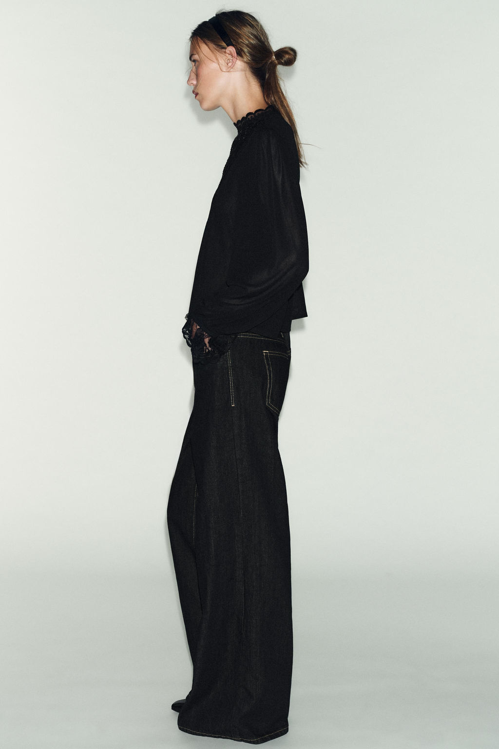 EMBROIDERED LONG SLEEVE TOP - Zara фото 3