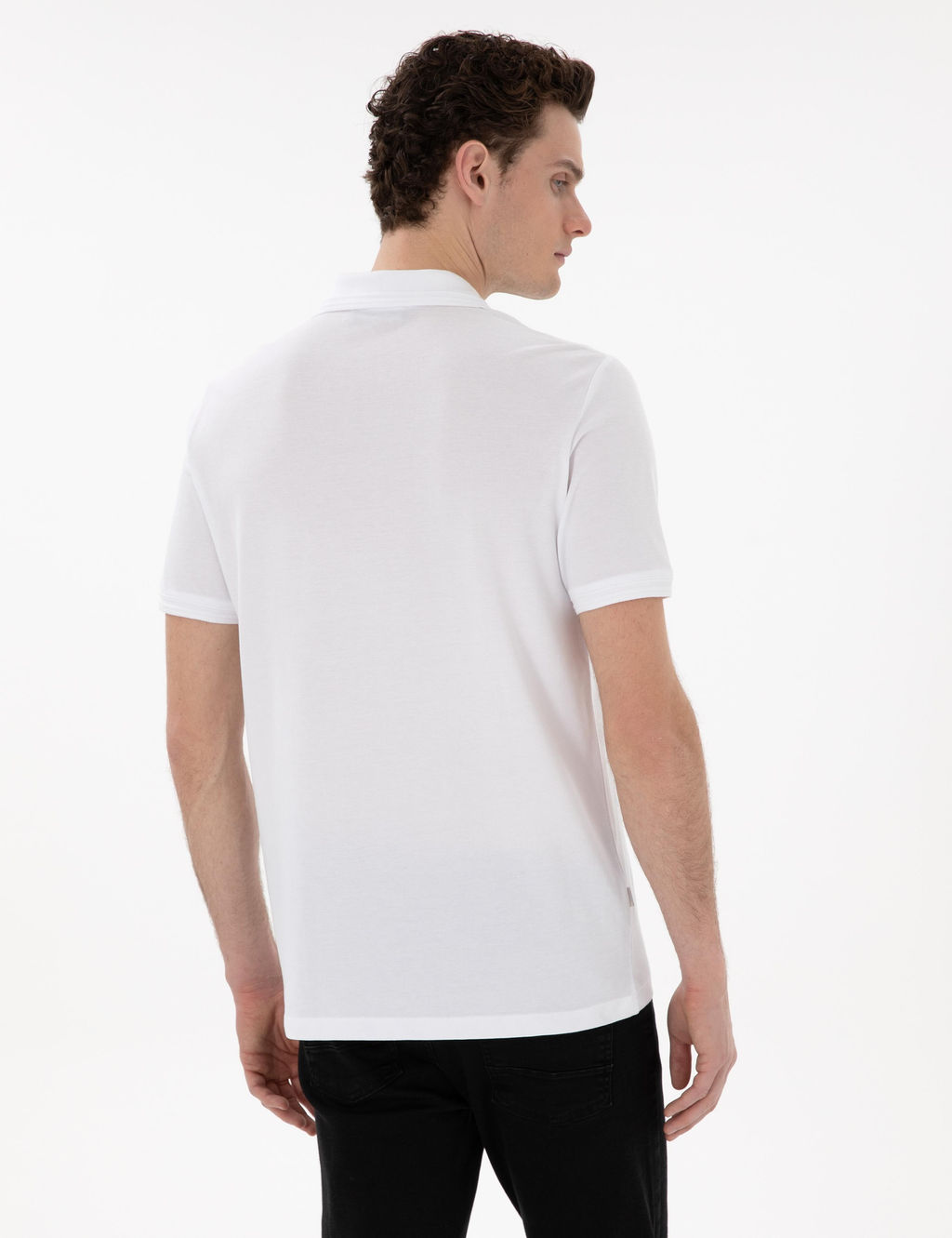 Beyaz Regular Fit %100 Pamuk Polo Yaka Basic Ti__rt - Pierre cardin фото 5