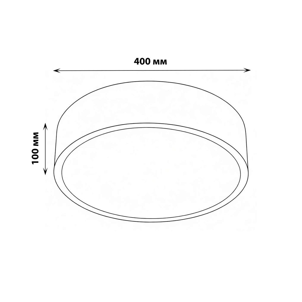 ULO-K40A 30W/4000К/R40 IP40 WHITE Светильник светодиодный накладной. Белый свет (4000K). Диаметр 400мм. Корпус белый. ТМ Uniel