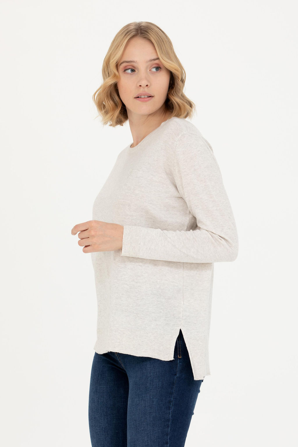 U. S. Polo Assn Женский базовый свитер с круглым вырезом и каменным меланжом - U.s. polo assn фото 17