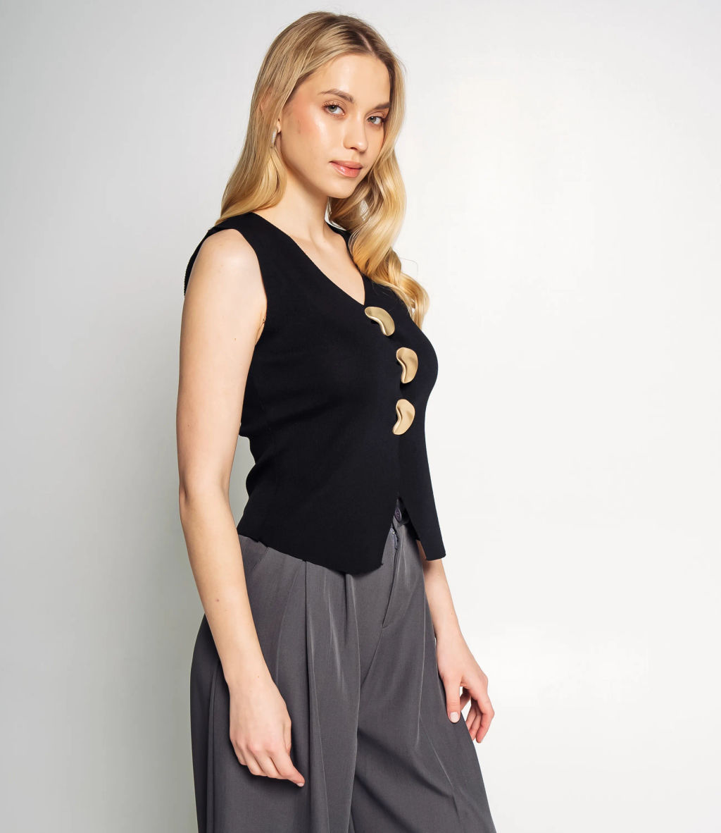 Жилет #КТ31050, чёрный - Dommod фото 2