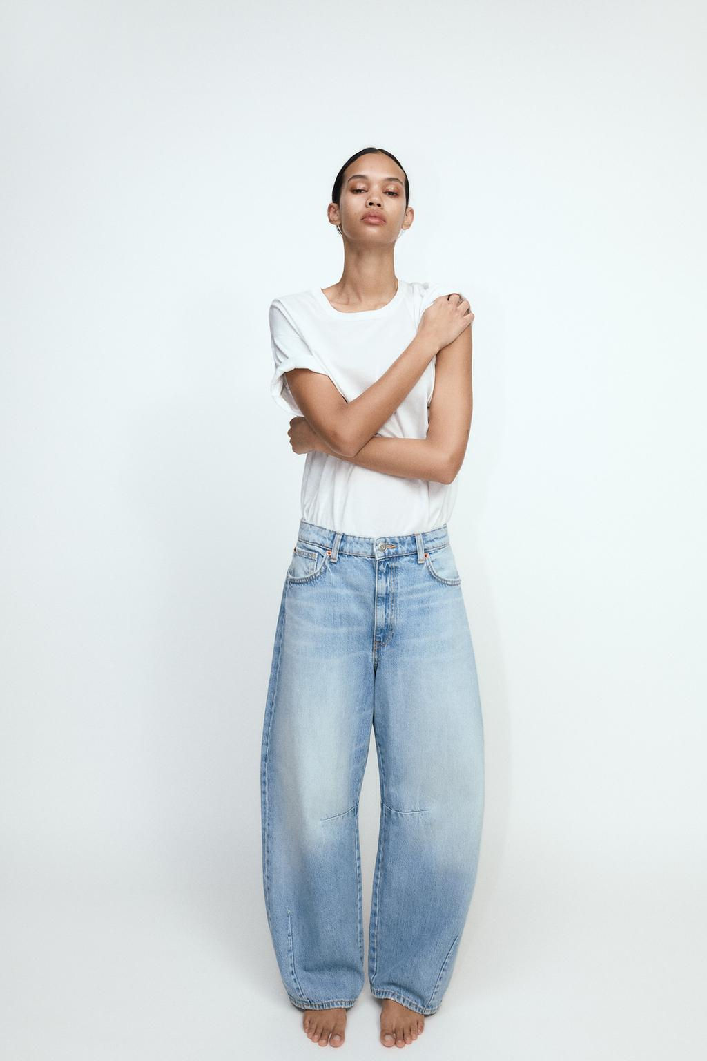 TRF BAGGY BALLOON MID-WAIST JEANS - Zara фото 7