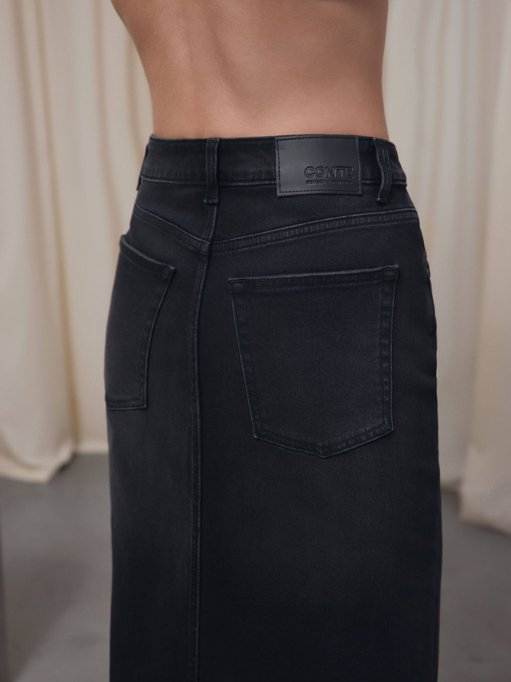 CONTE CON-819 Юбка джинсовая женская washed black - Conte elegant фото 3