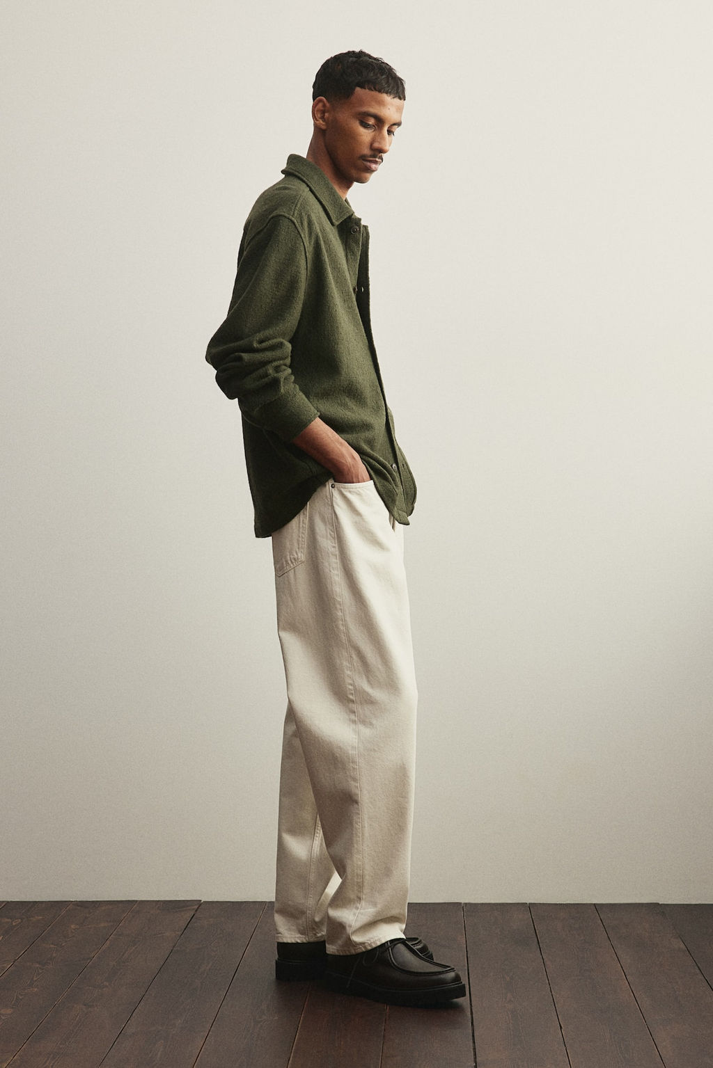 Sobrecamisa en mezcla de lana Regular Fit - H&m фото 5