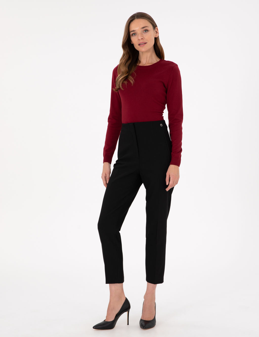 Bordo Slim Fit Basic Kazak