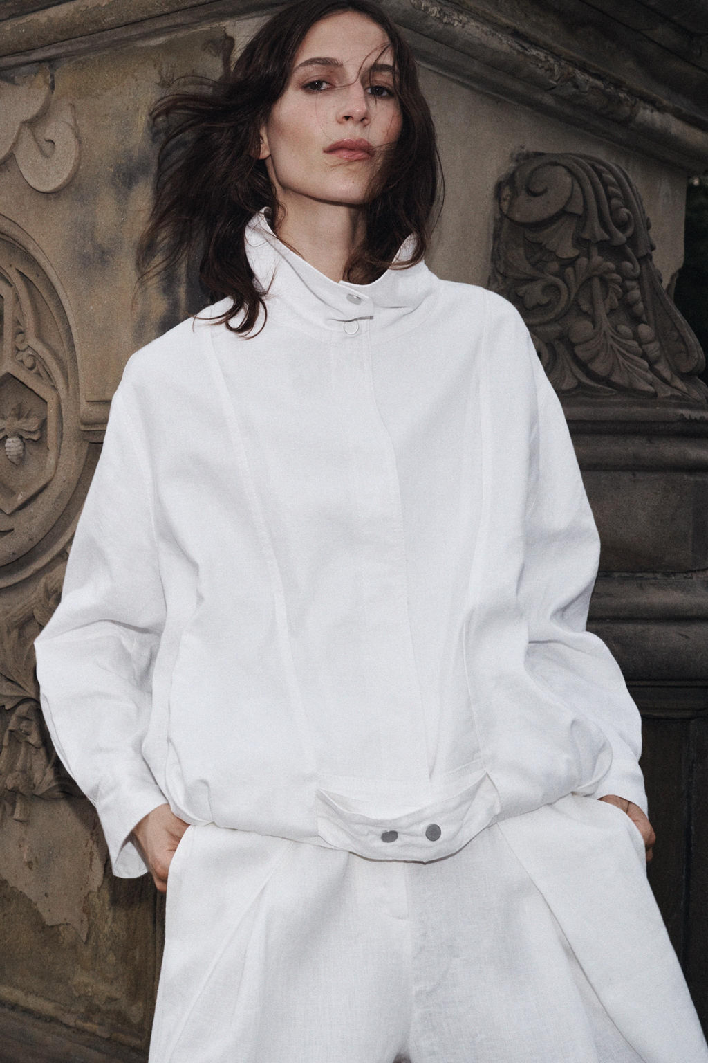 100% LINEN BOMBER JACKET ZW COLLECTION - Zara фото 9