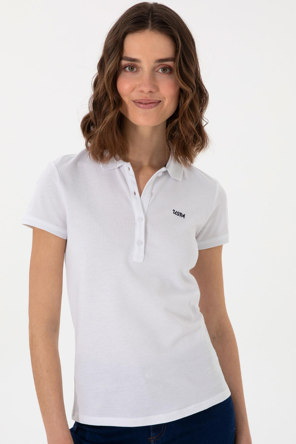 Kad_n Beyaz Basic Polo Yaka Ti__rt Sepette S_rpriz _ndirim