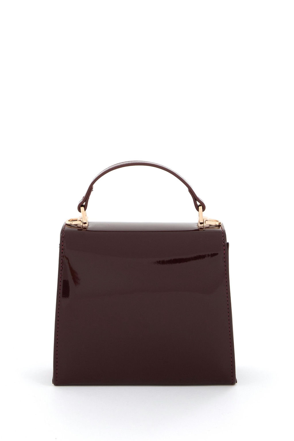 Женская бордово-красная сумка из лакированной кожи - U.s. polo assn фото 5