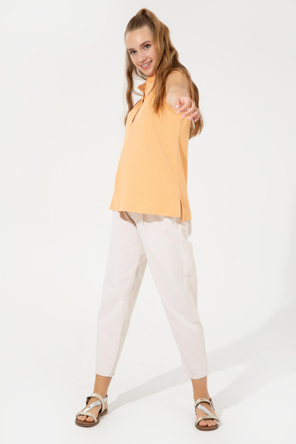 Женские бежевые джинсовые брюки - U.s. polo assn фото 15