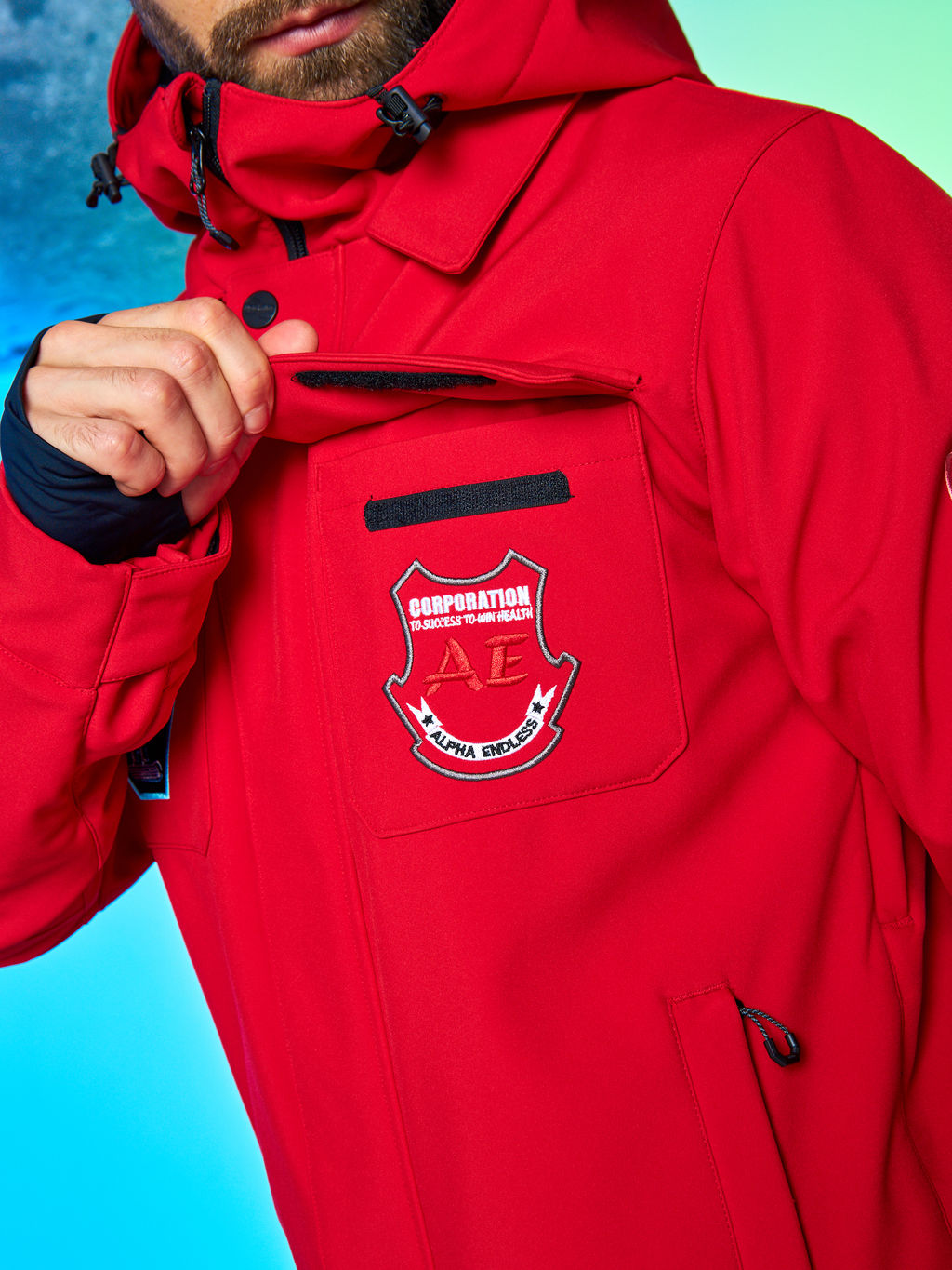 Мужской сноубордический горнолыжный комбинезон Alpha Endless Prometheus 223/230510 RED - Красный