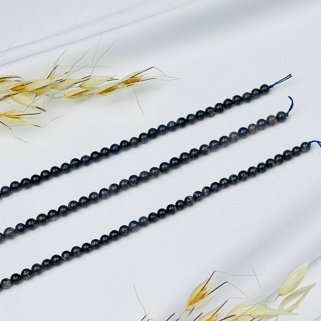 Бусины для украшений из Иолита (68 бусин) 39 см