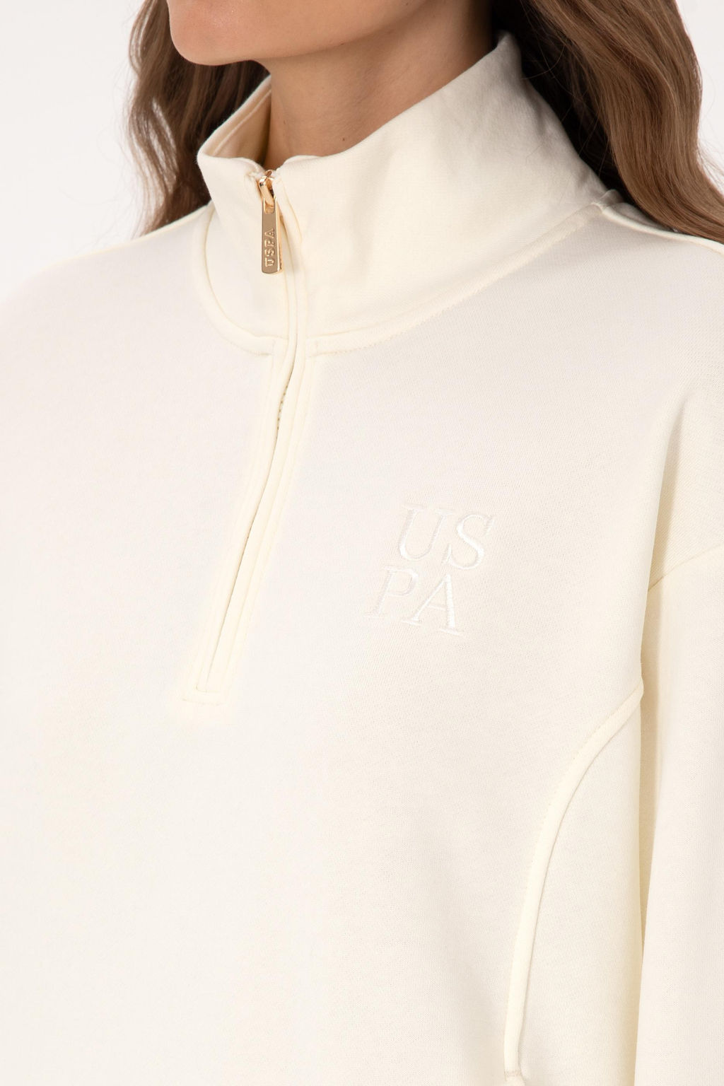Kad_n Krem Sweatshirt - U.s. polo assn фото 7