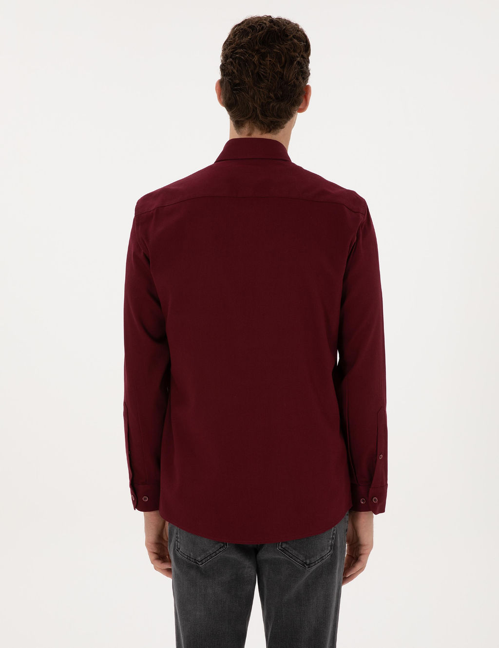 Bordo Regular Fit Uzun Kollu G_mlek - Pierre cardin фото 5