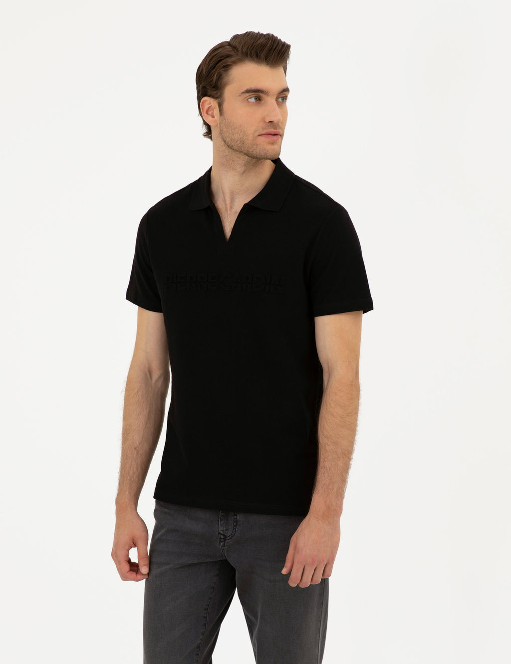Siyah Slim Fit Ti__rt - Pierre cardin фото 8