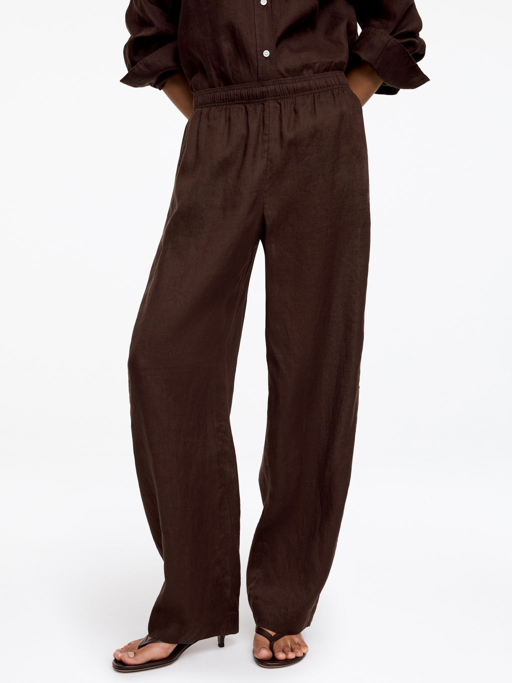 Pantalones de lino barrel - H&m фото 6