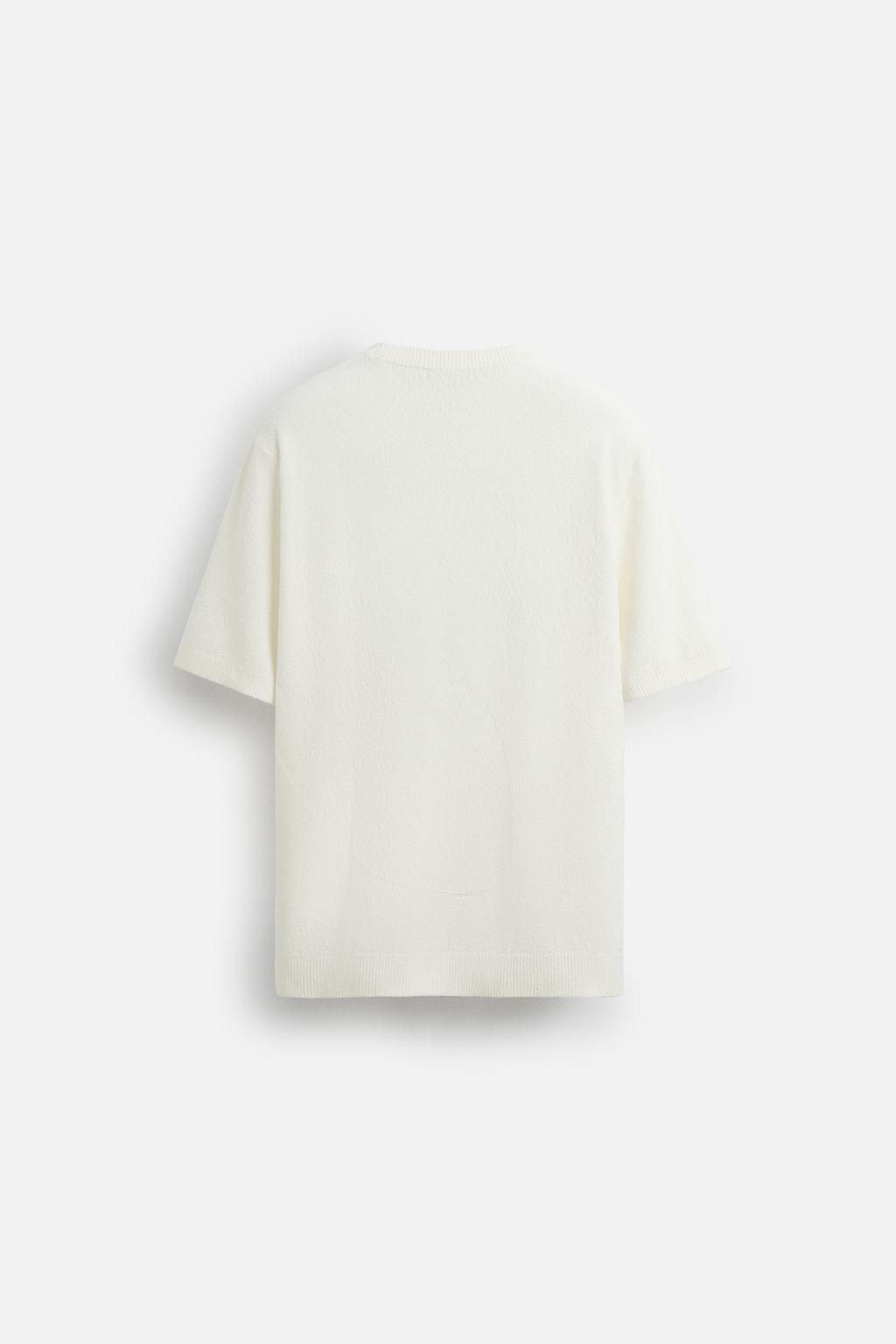 WAVE JACQUARD KNITTED T-SHIRT - Zara фото 8