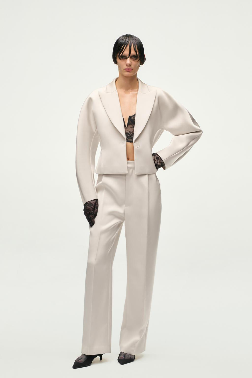 SATIN BLAZER ZW COLLECTION - Zara фото 2