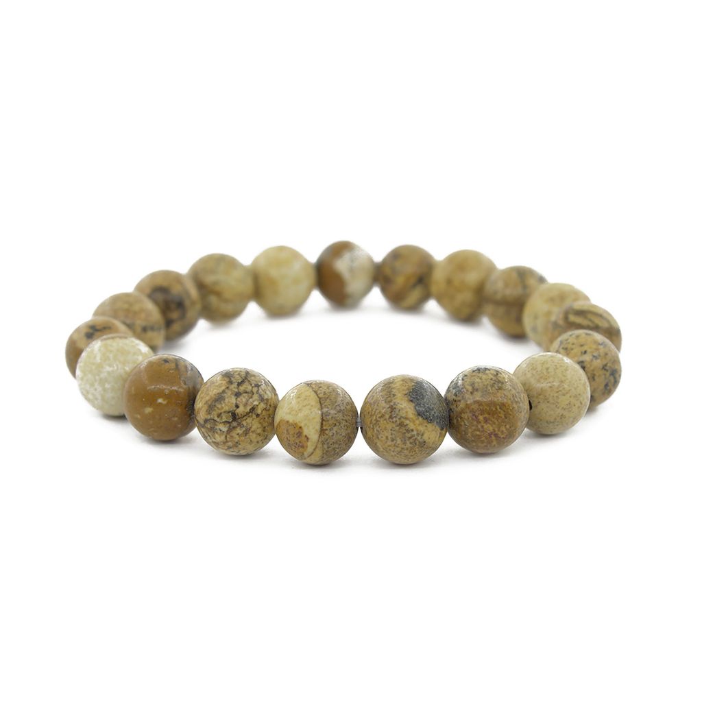 Яшма древесная 10мм, браслет Классика длина 16см