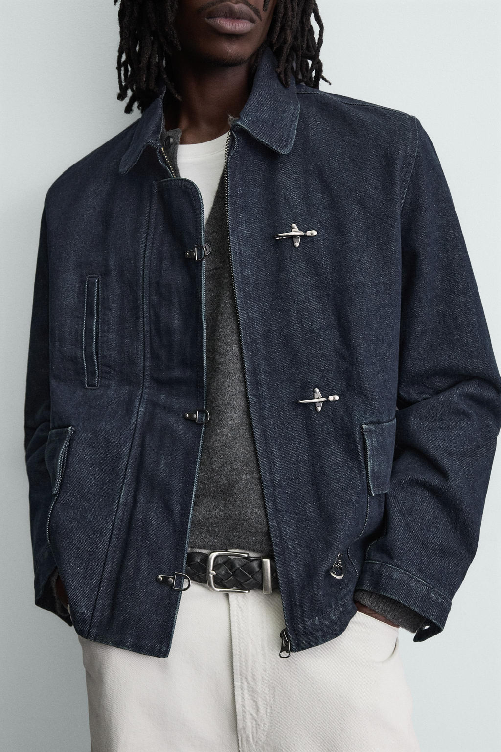 DENIM FIREMAN CLASP JACKET - Zara фото 5