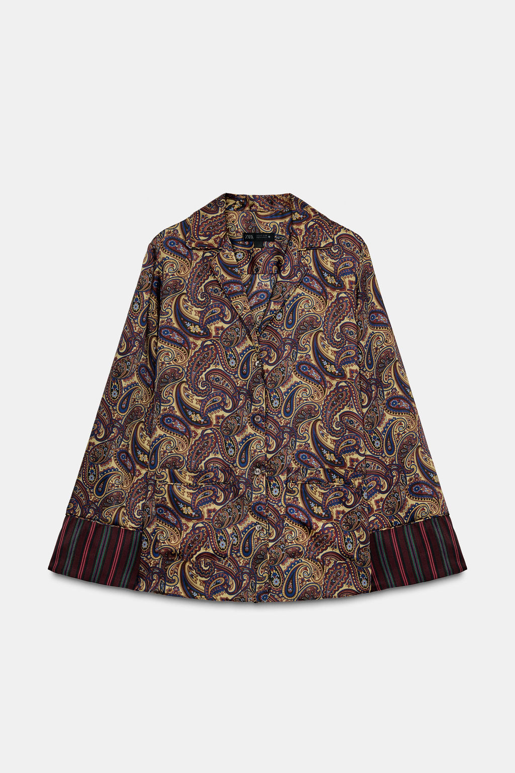 ZW COLLECTION PAISLEY PYJAMA SHIRT - Zara фото 5