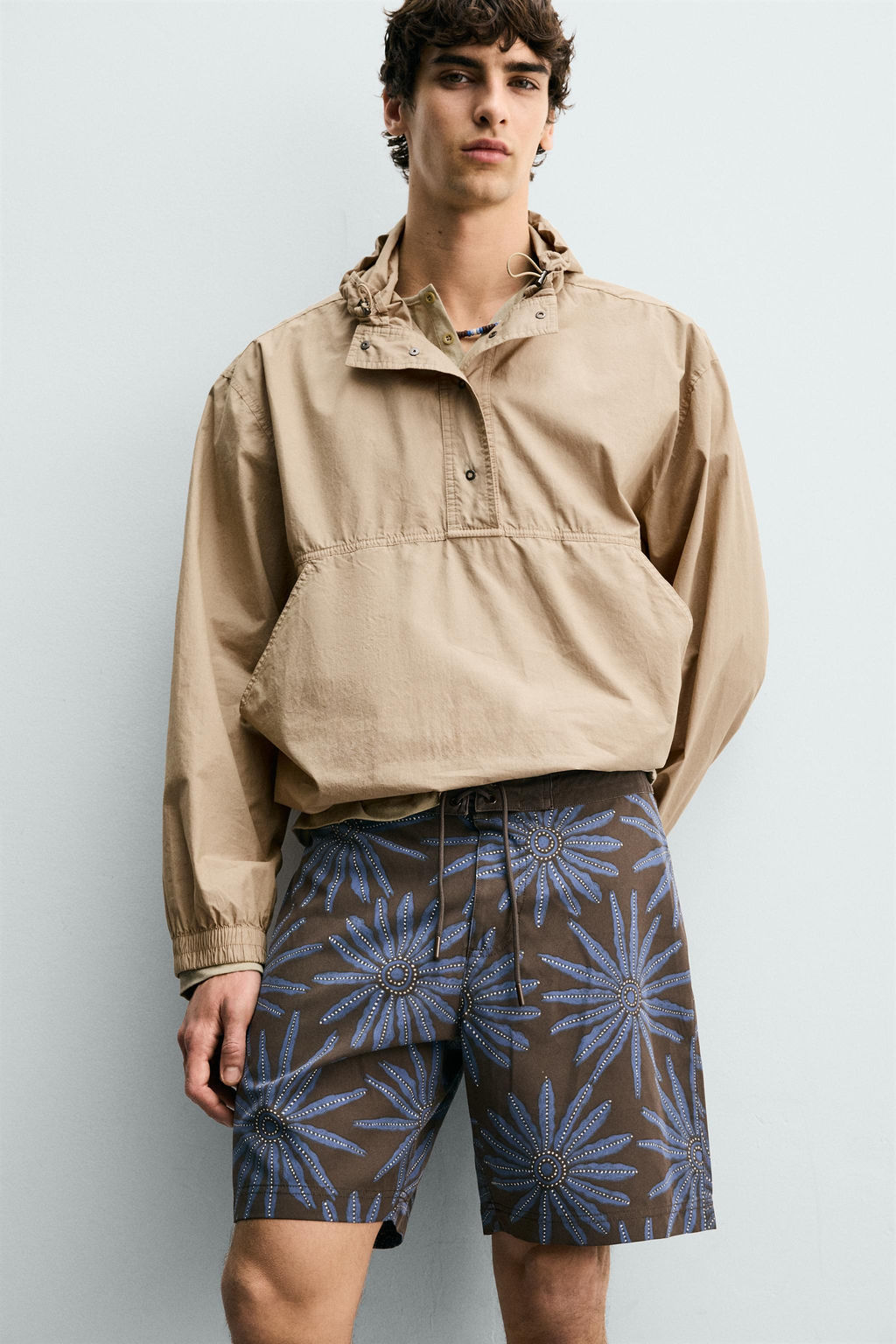 CAZADORA CANGURO RELAXED FIT CAPUCHA / Beige - Zara фото 6