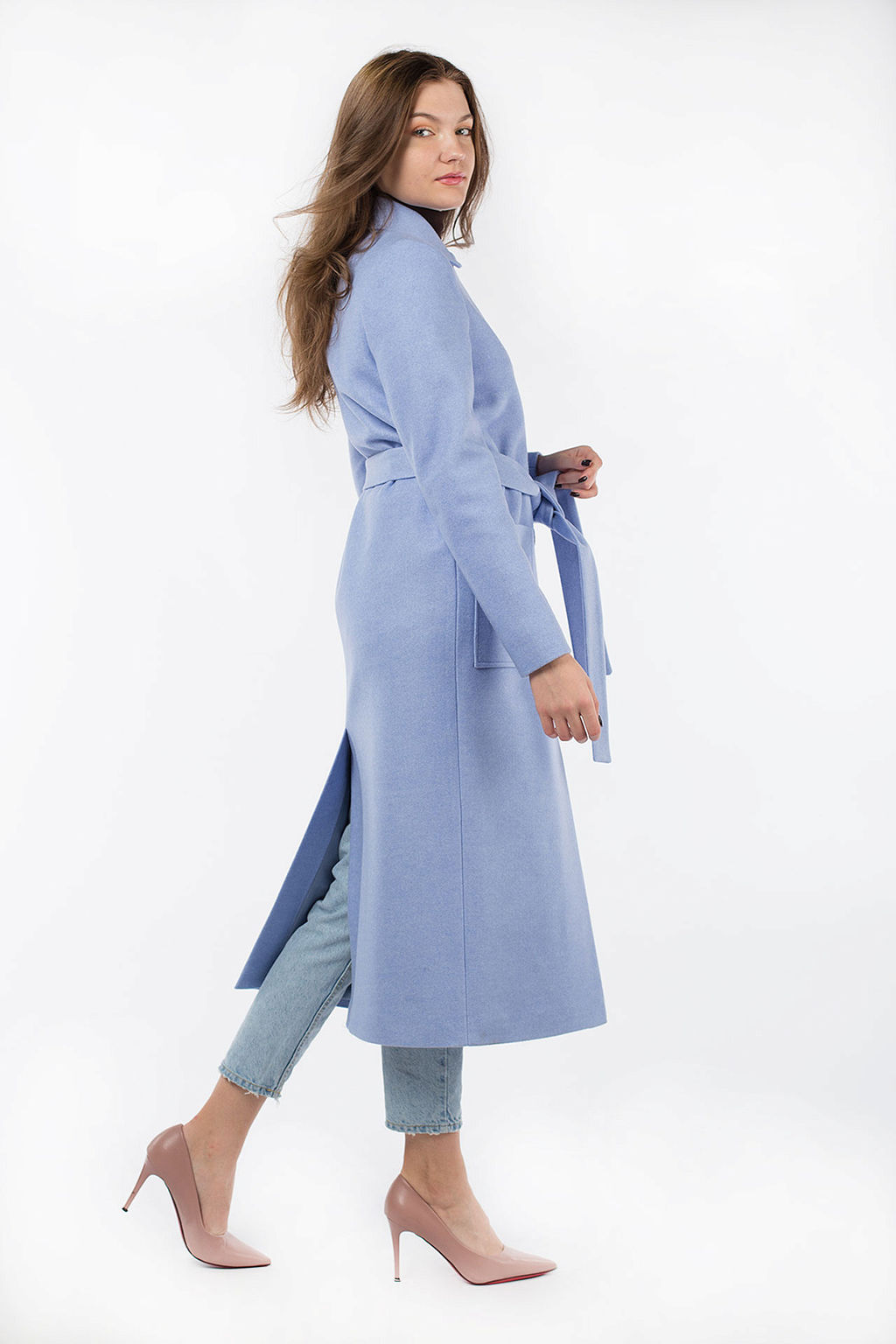 01-09712 Пальто женское демисезонное (пояс) - El podio фото 4