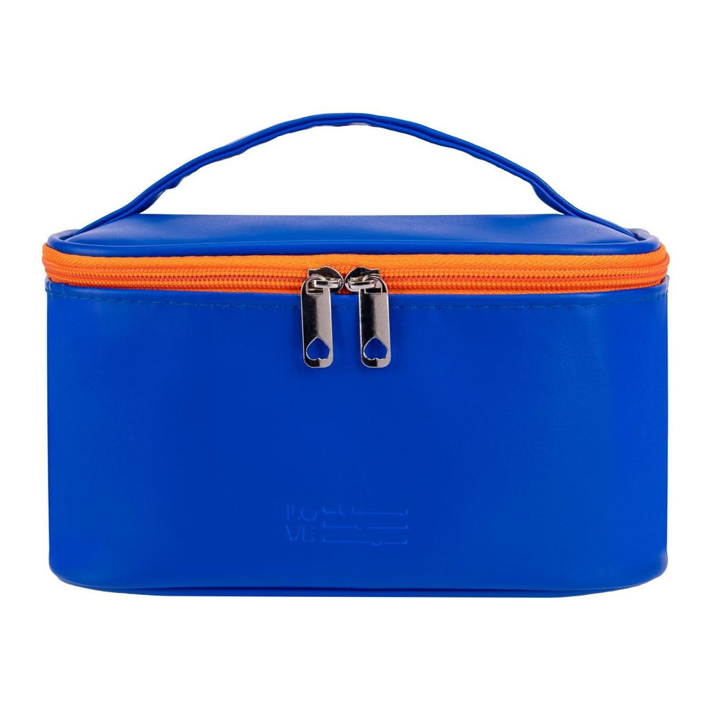 Косметичка, 22х14х12 см, синий, оранжевый YR05navy Алый, синий;Синий, оранжевый - Вещицы фото 2
